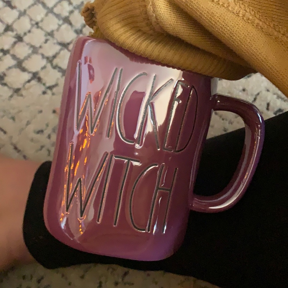 New Rae Dunn Wicked Witch Purple Holographic Mug